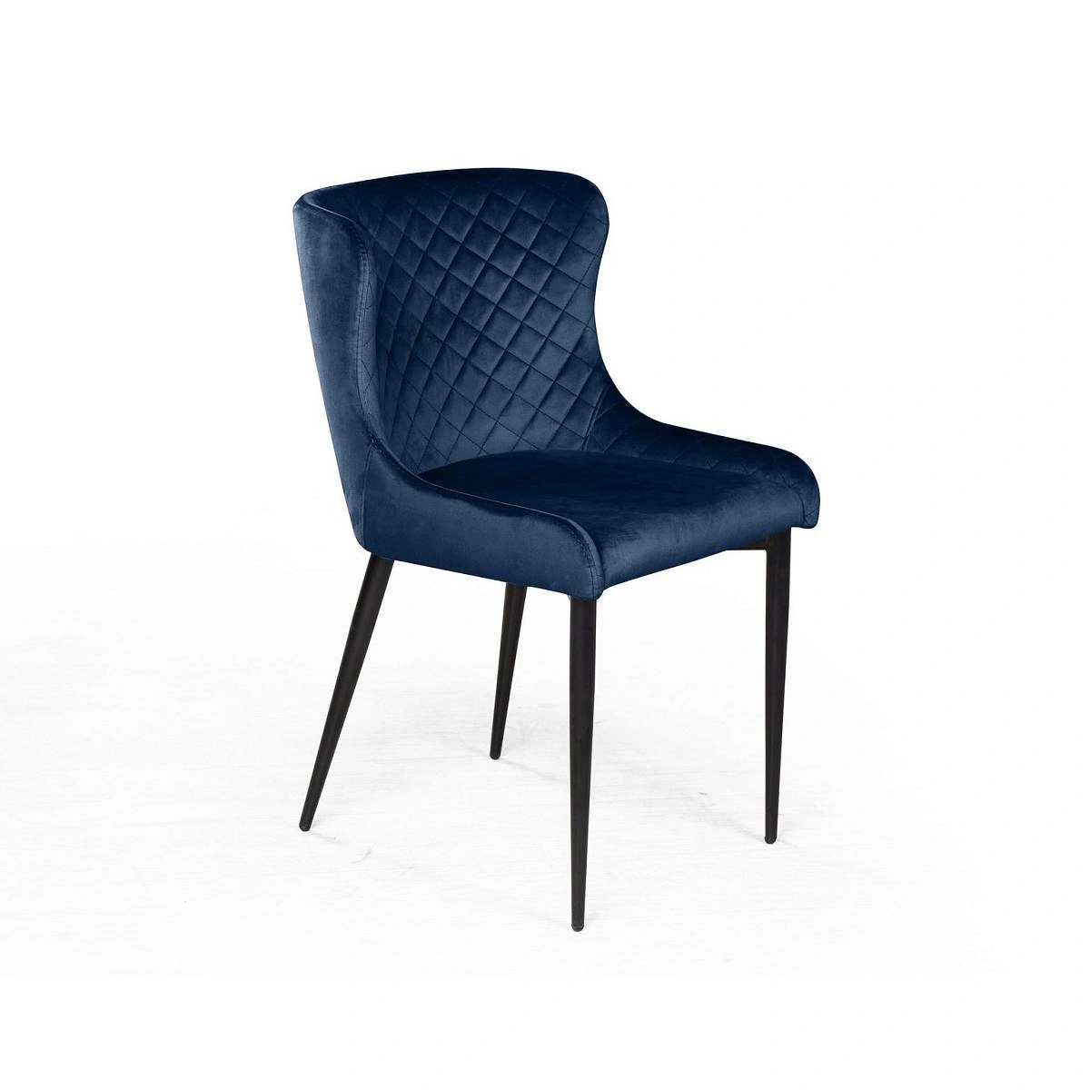 Стул JAZZ ромб, комплект (4шт), бархат синий 29/черный конус изображение Стул JAZZ ромб, комплект (4шт), бархат синий 29/черный конус фото