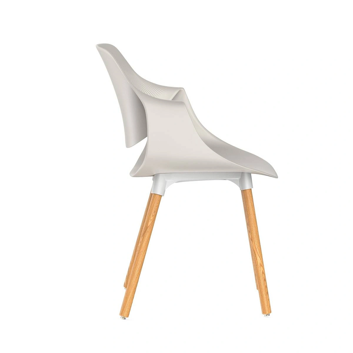 Стул Akella, (комплект 2 шт), пластик светло-бежевый / опоры дерево изображение Стул Akella, (комплект 2 шт), пластик светло-бежевый / опоры дерево фото