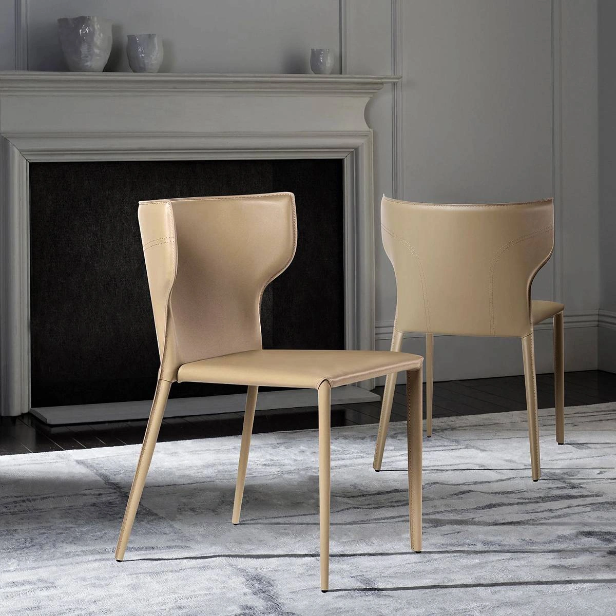 Стул Austin, кожа нуга изображение Стул Austin, кожа нуга фото