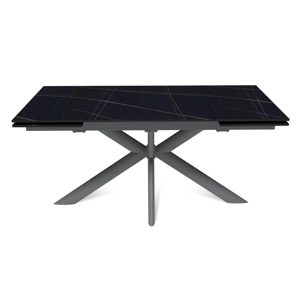 Стол раскладной Strong (160+40+40), керамика матовая Black Gold изображение Стол раскладной Strong (160+40+40), керамика матовая Black Gold фото