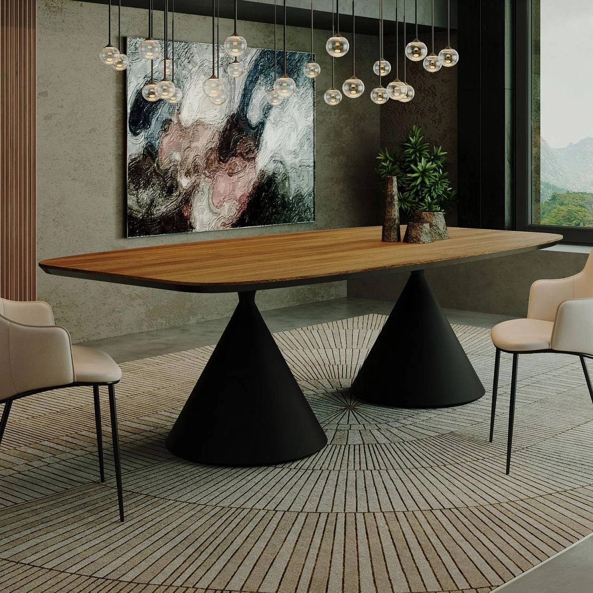 Стол овальный AXIS 200, шпон изображение Стол овальный AXIS 200, шпон фото