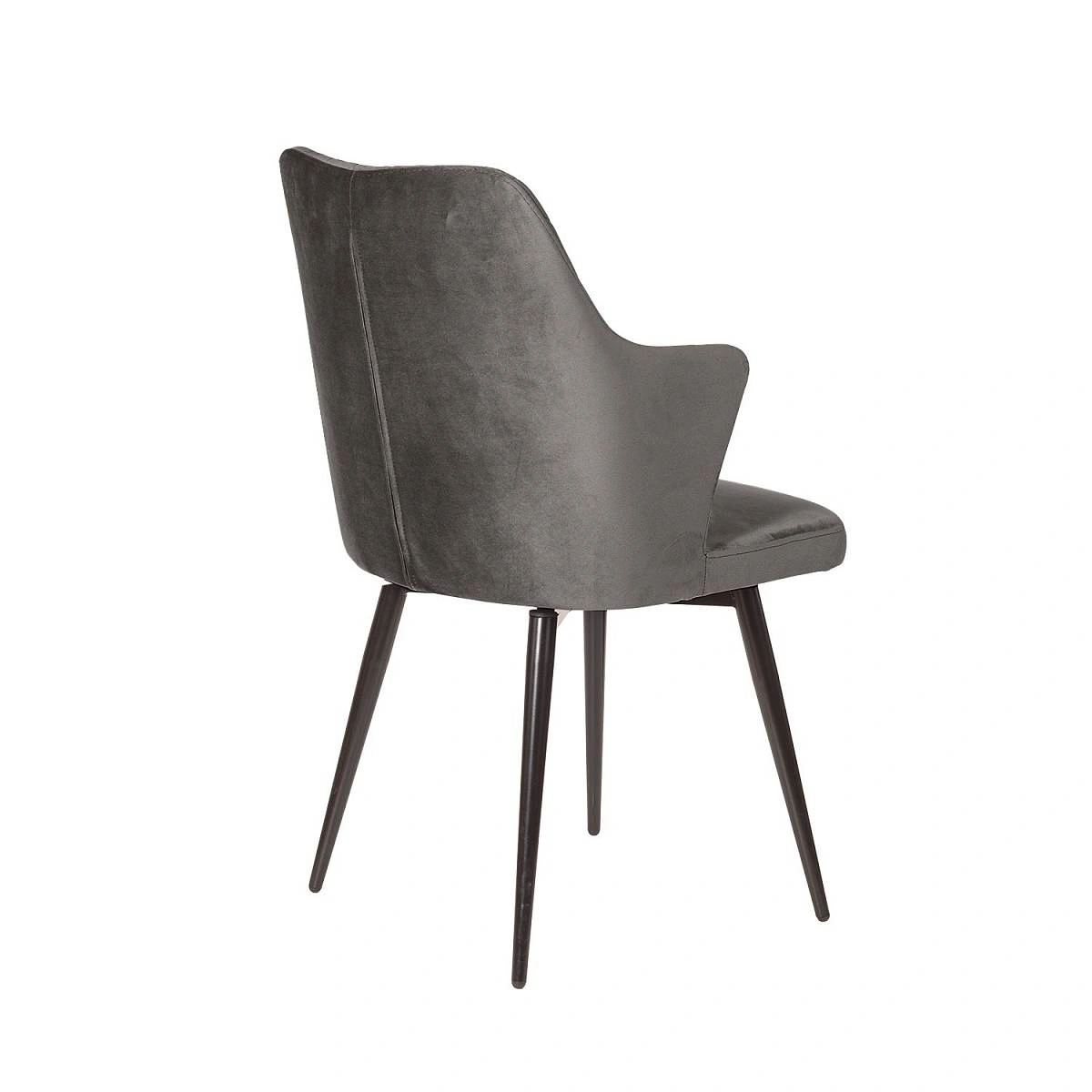 Стул поворотный на 360 градусов Hunt ромб, комплект (4шт), бархат антрацит 14 / чёрный конус изображение Стул поворотный на 360 градусов Hunt ромб, комплект (4шт), бархат антрацит 14 / чёрный конус фото