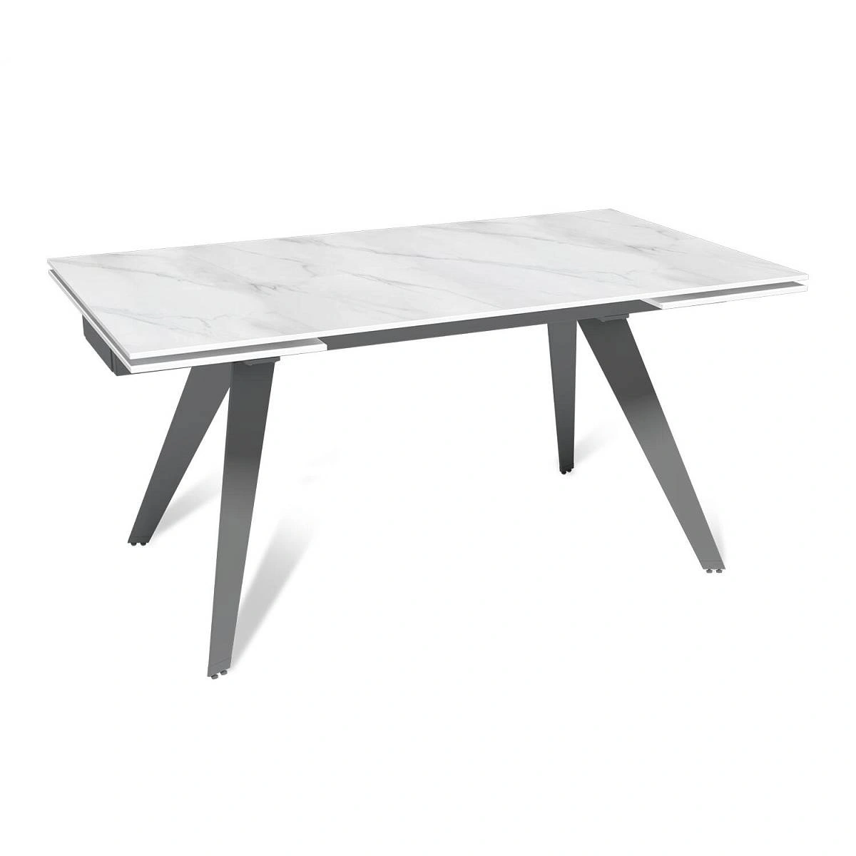 Стол раскладной Rhein (160+40+40), керамика матовая Snow Mountain Stone изображение Стол раскладной Rhein (160+40+40), керамика матовая Snow Mountain Stone фото