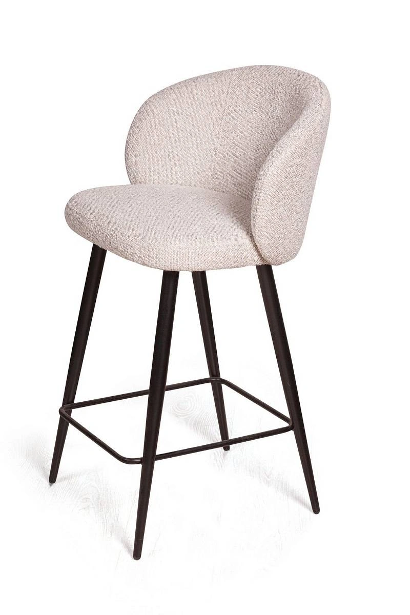 Стул полубарный Vito поворотный 360 градусов, букле серый изображение Стул полубарный Vito поворотный 360 градусов, букле серый фото