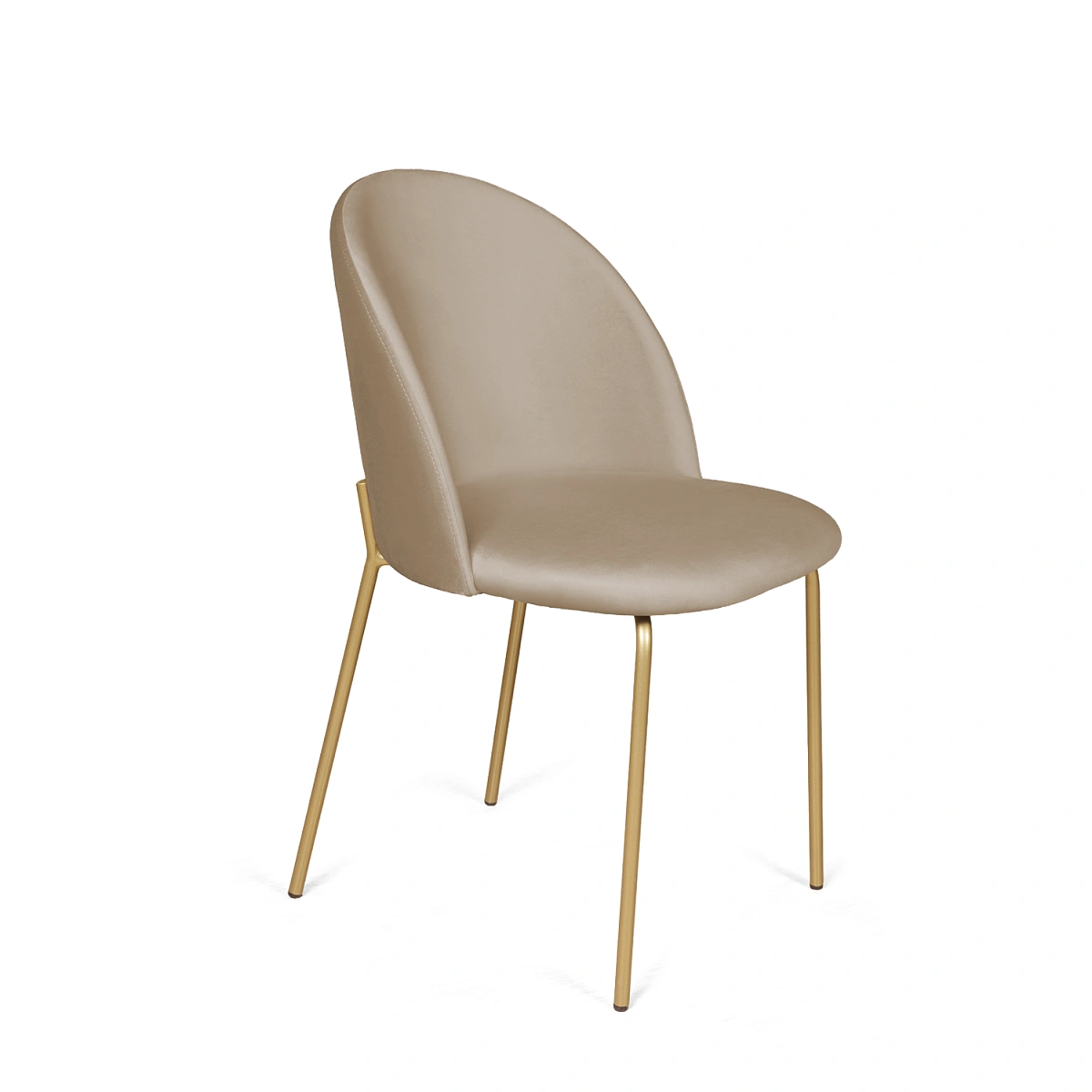 Стул Nord, комплект (4 шт), бархат бежевый 05 / опора золото фото