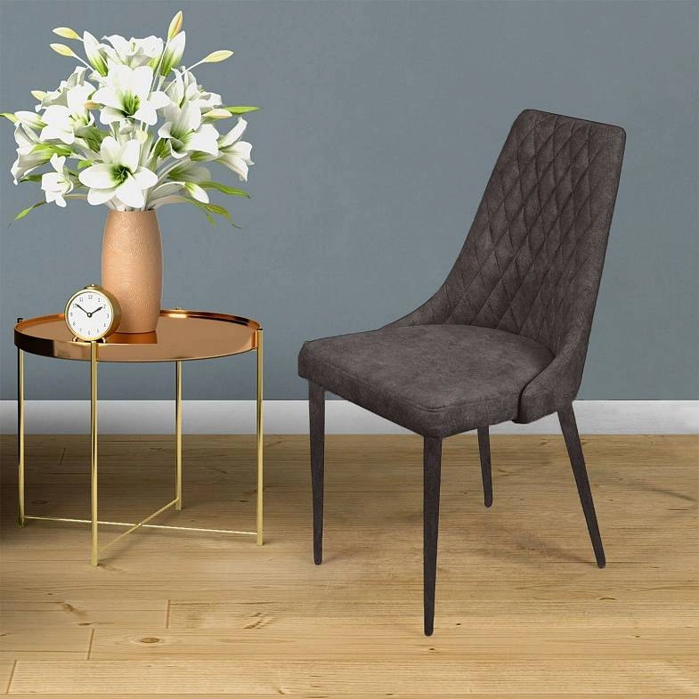 Стул CONNOR LUXE, бархат антрацит 14/конус фото
