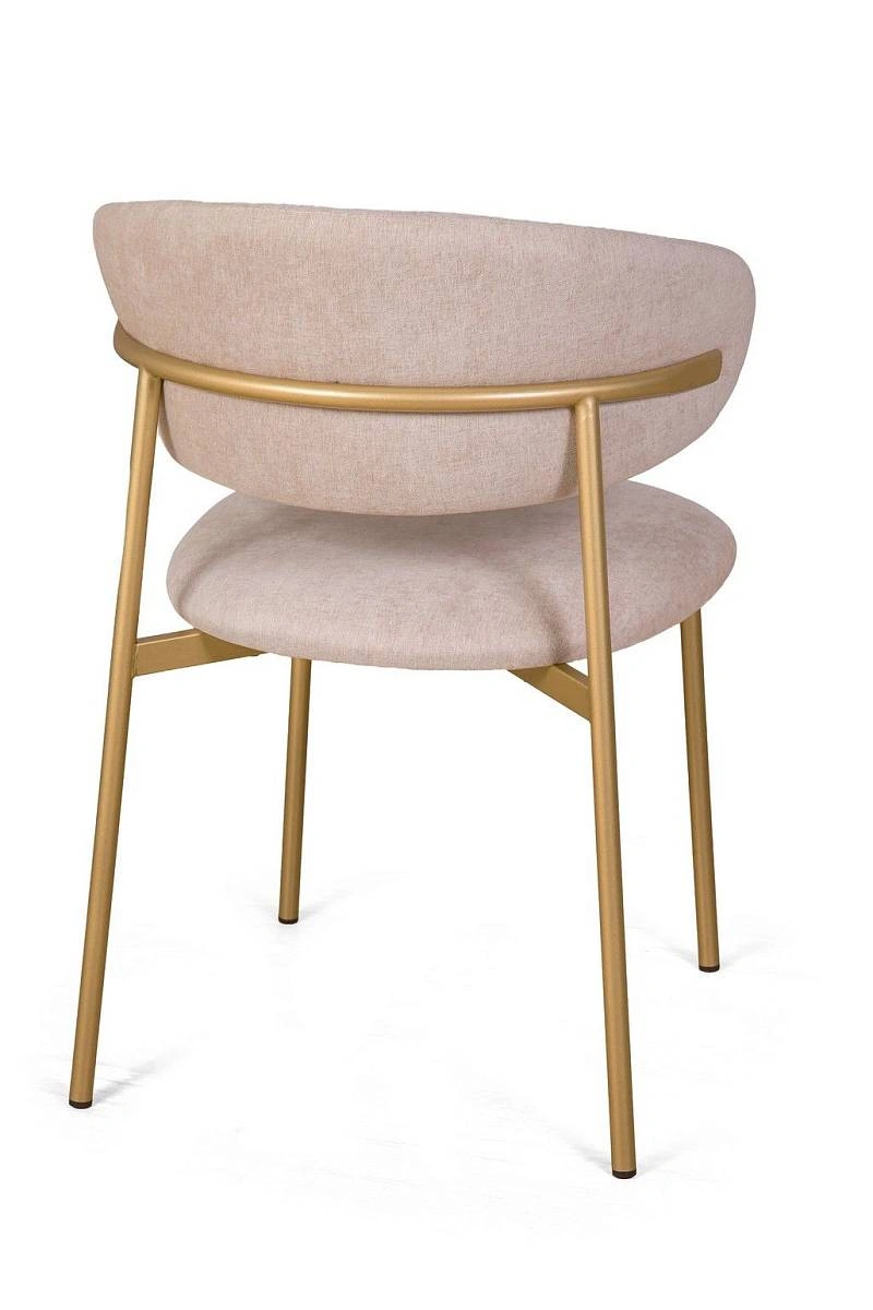 Стул Adele, шенилл Puffy beige / опоры шампань фото