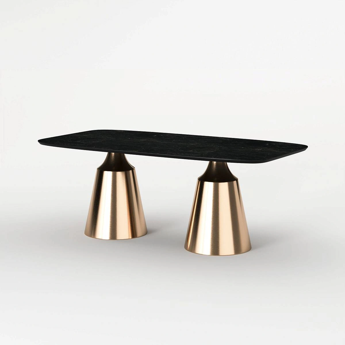 Стол овальный Lucas 200, керамика матовая, черная изображение Стол овальный Lucas 200, керамика матовая, черная фото