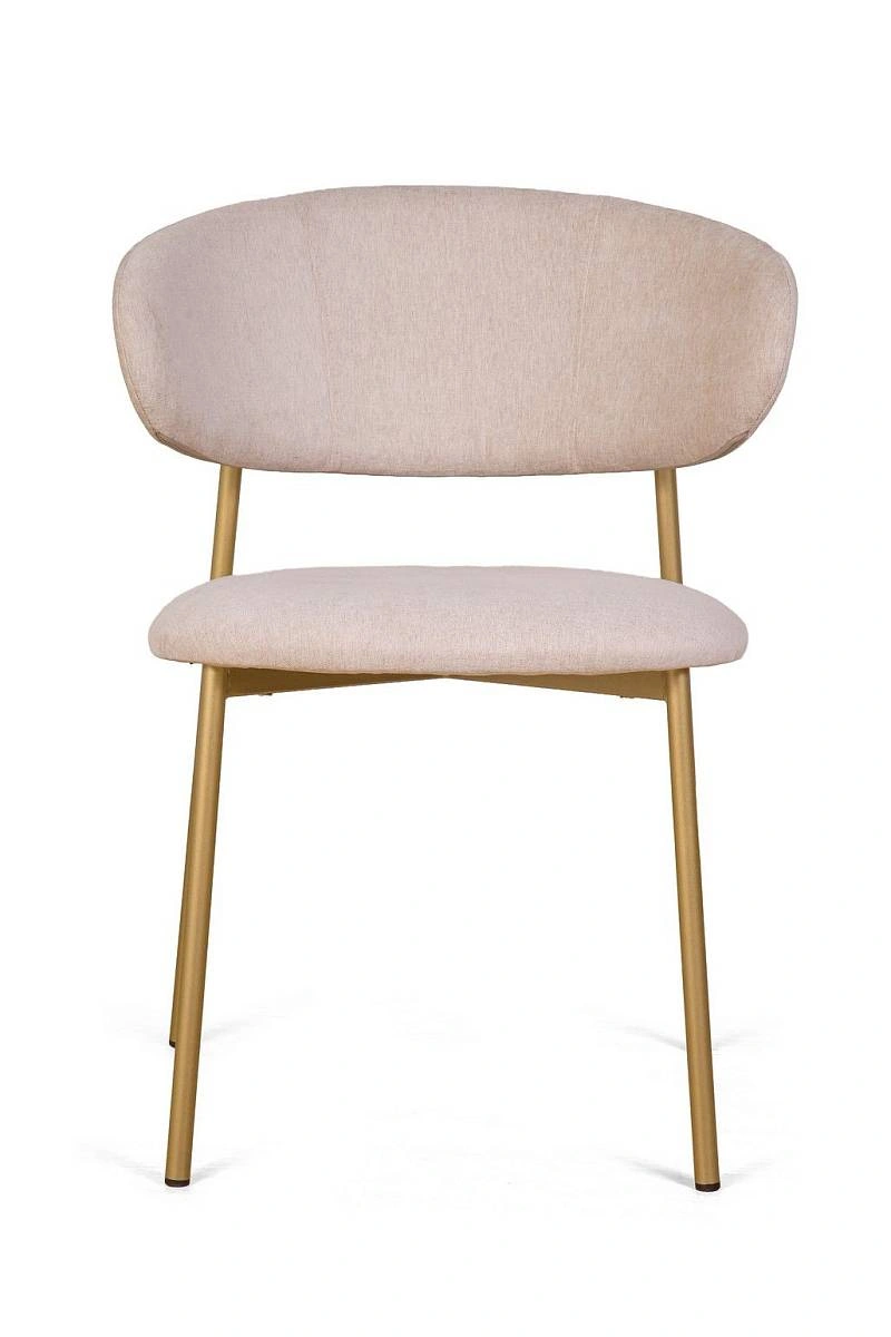 Стул Adele, шенилл Puffy beige / опоры шампань фото