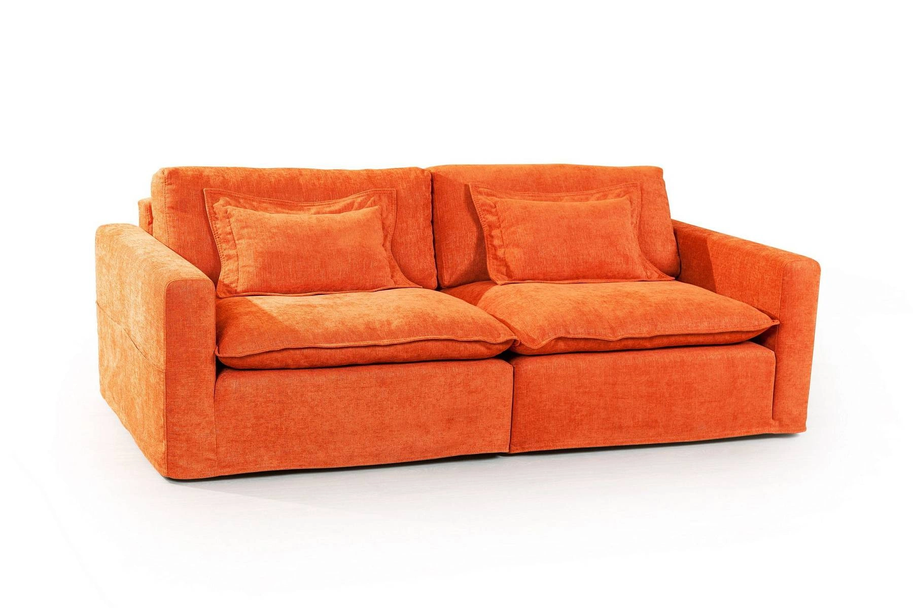 Island диван рогожка оранжевый фото