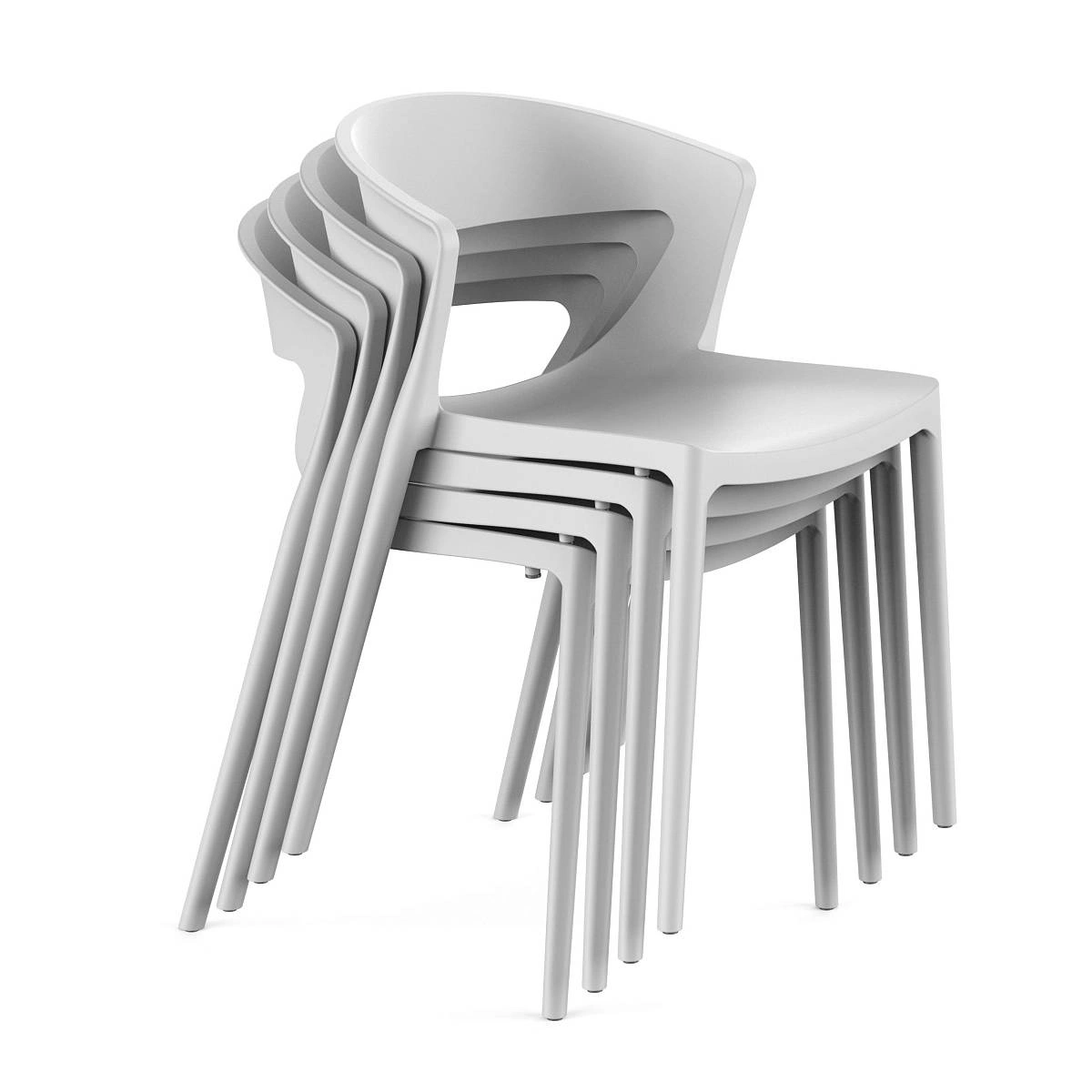 Стул LEXA, (комплект 4 шт), пластик светло-серый изображение Стул LEXA, (комплект 4 шт), пластик светло-серый фото
