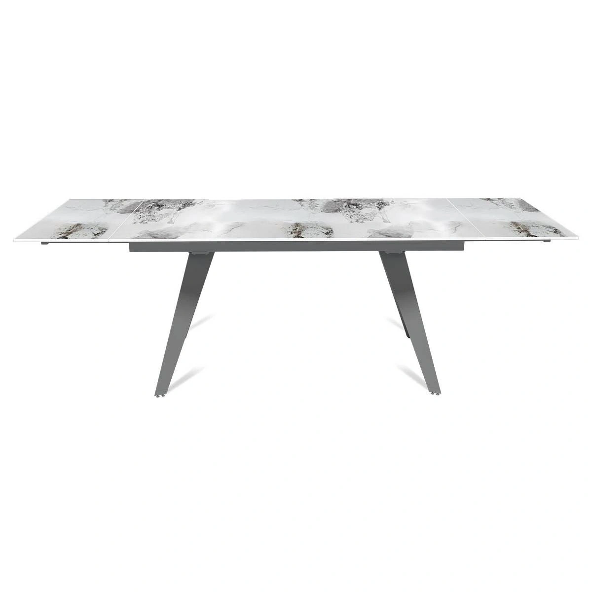 Стол раскладной Rhein (160+40+40), керамика глянцевая Calacatta изображение Стол раскладной Rhein (160+40+40), керамика глянцевая Calacatta фото