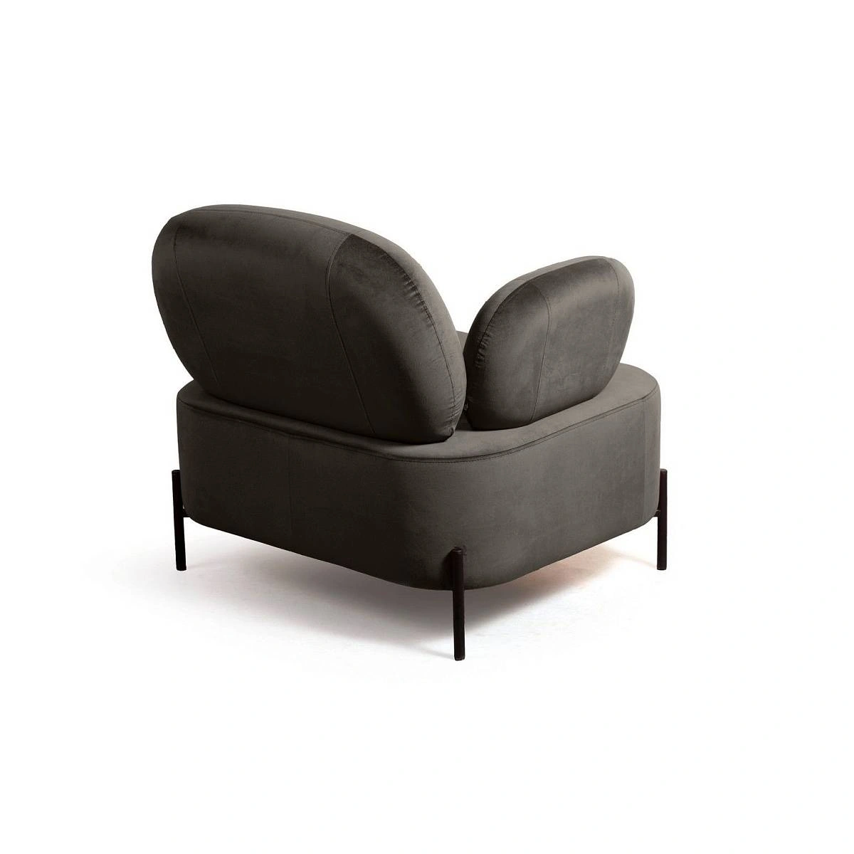 Кресло Dandy, бархат matte 80 серый изображение Кресло Dandy, бархат matte 80 серый фото