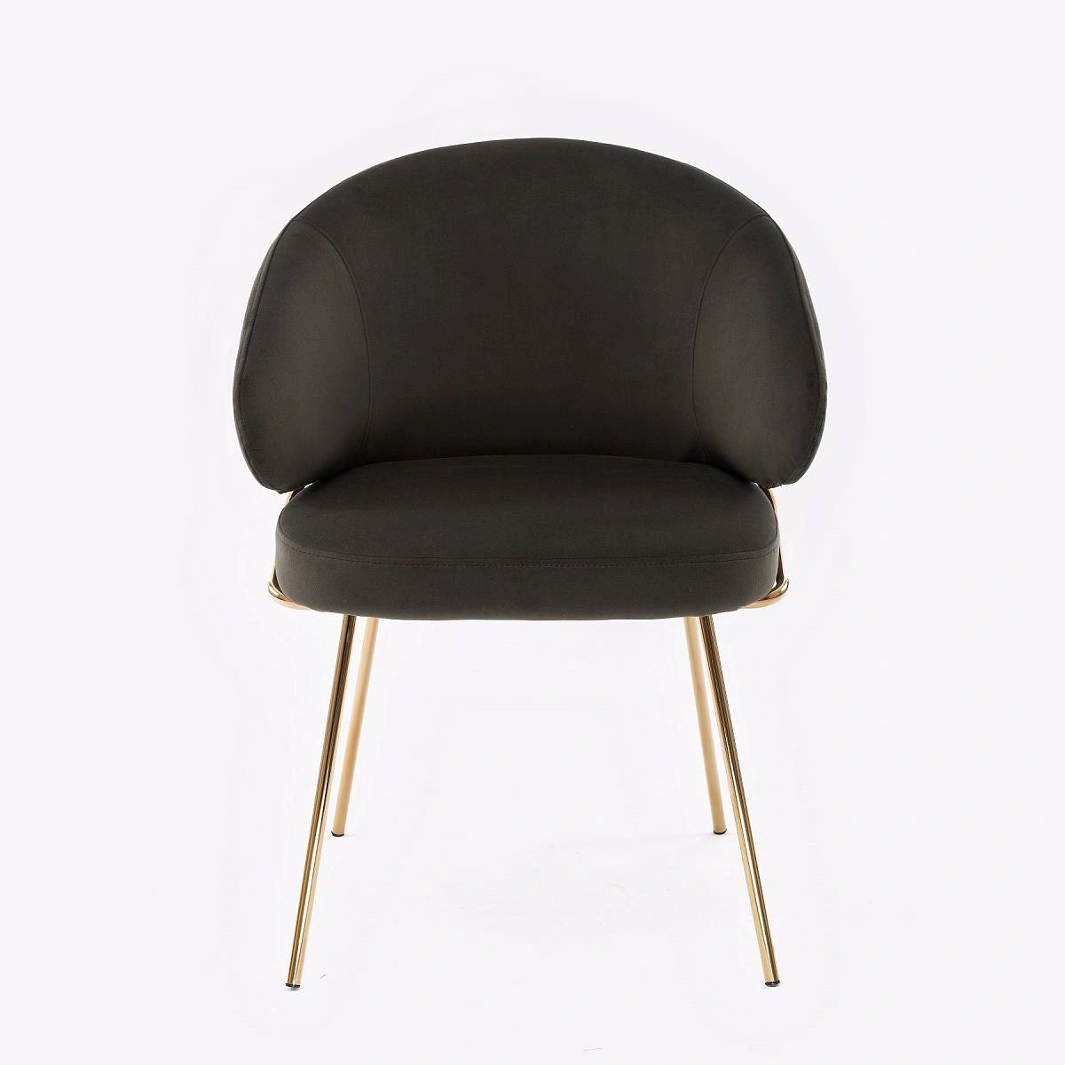 Стул с подлокотниками Garda, микровелюр графит, опоры золото изображение Стул с подлокотниками Garda, микровелюр графит, опоры золото фото