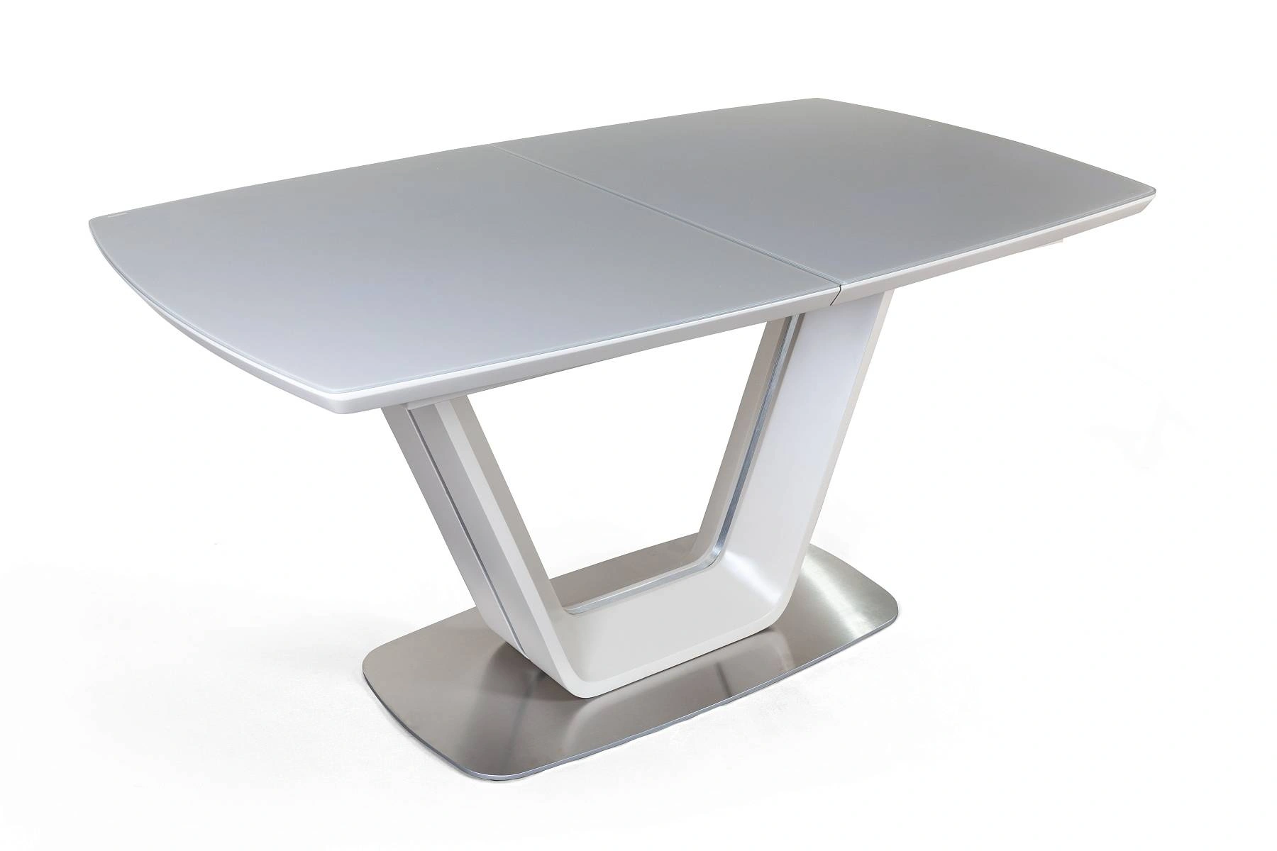 Стол Monroe (150+50 см) матовое закаленное стекло капучино изображение Стол Monroe (150+50 см) матовое закаленное стекло капучино фото