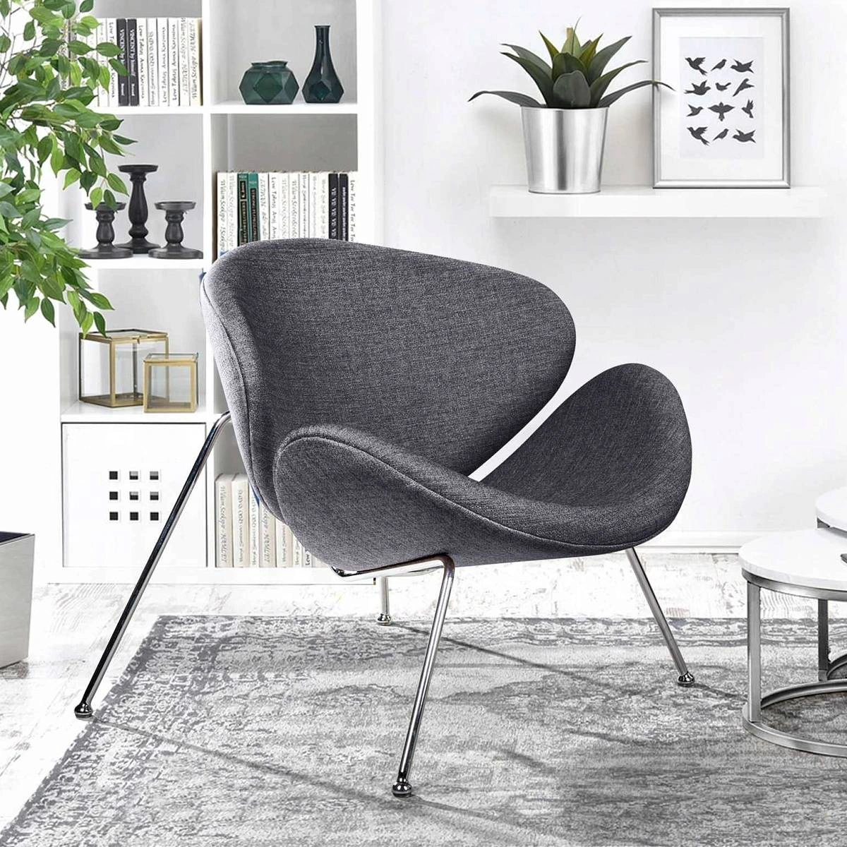 Лаунж кресло Slice, рогожка антрацит изображение Лаунж кресло Slice, рогожка антрацит фото