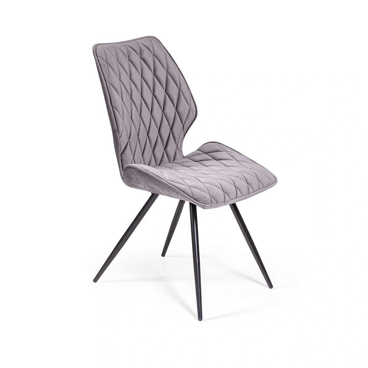 Стул Flash ромб, бархат светло-серый 26 изображение Стул Flash ромб, бархат светло-серый 26 фото