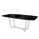 Стол овальный BENZ 160, керамика глянцевая, черная