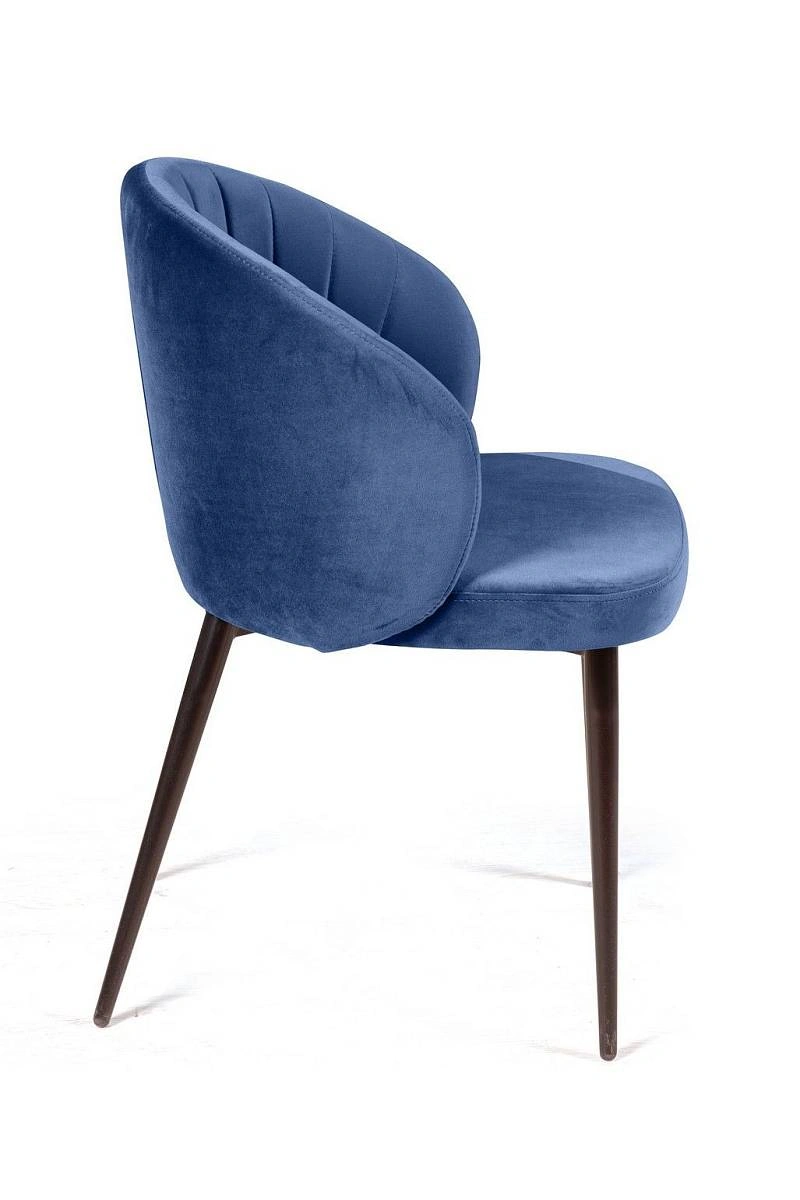 Стул Mont Blanc, бархат синий 29 / черный конус изображение Стул Mont Blanc, бархат синий 29 / черный конус фото