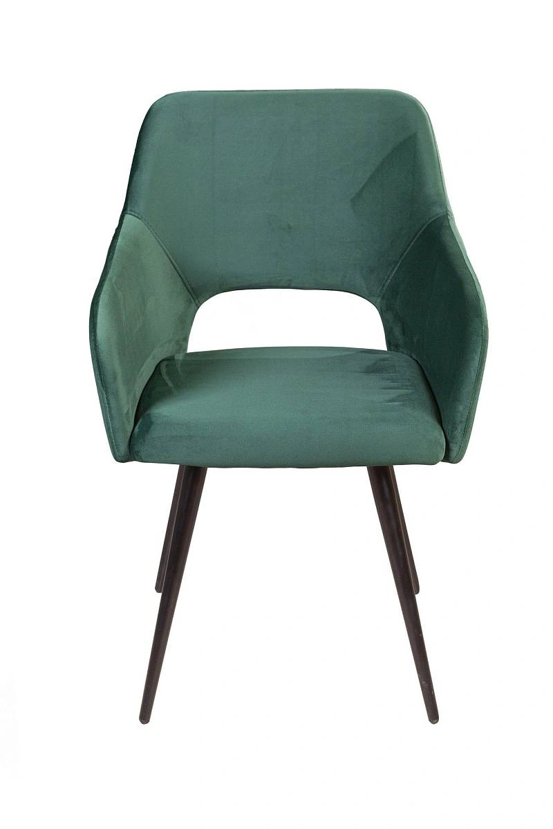 Стул Charlie поворотный 360 градусов, комплект (4шт), бархат зеленый 19 фото