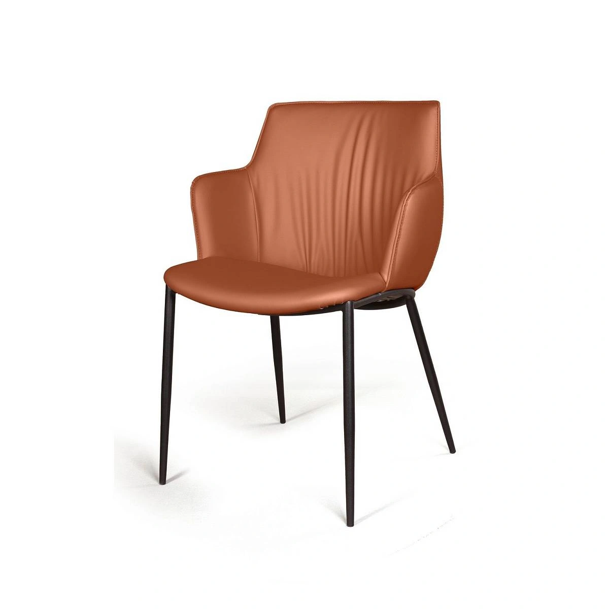 Стул с подлокотниками Sofia, экокожа soft-touch, терракот изображение Стул с подлокотниками Sofia, экокожа soft-touch, терракот фото