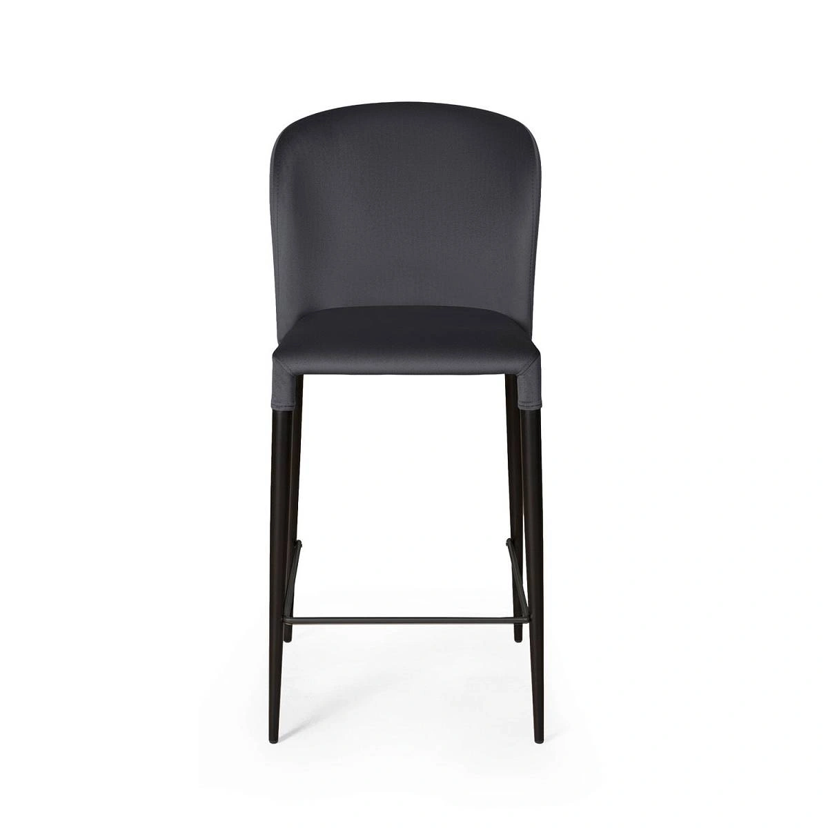 Стул полубарный Albert, бархат серый 27 /опора конус фото