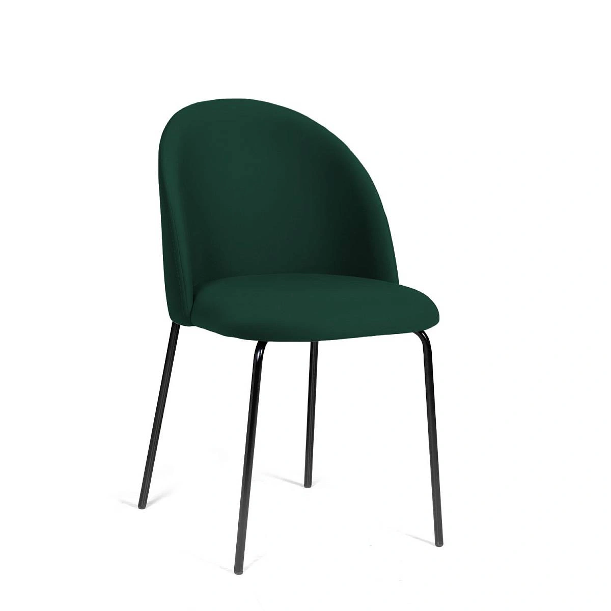 Стул Nord, комплект (4 шт), бархат зеленый 19 / опора черная фото