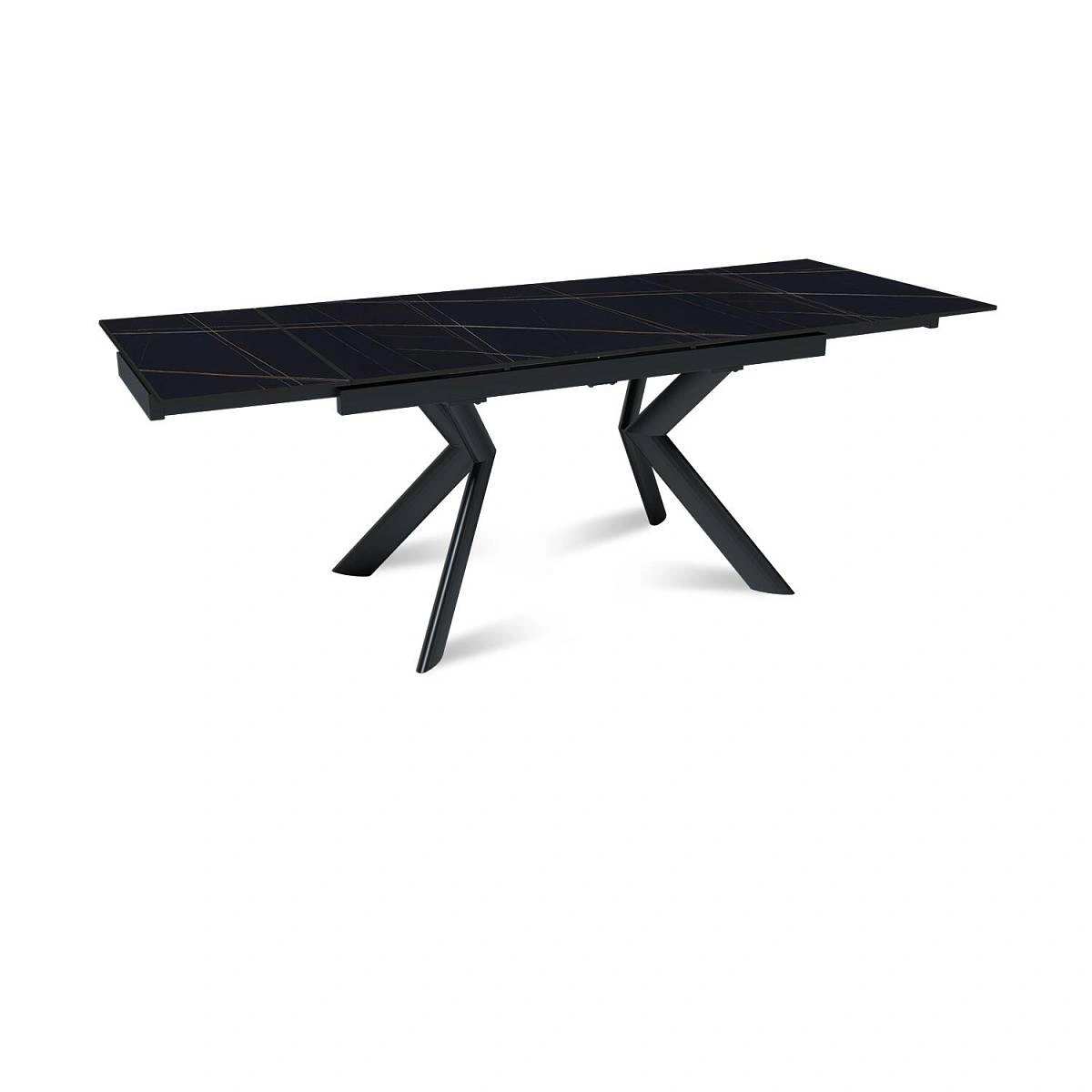 Стол раскладной Bridge (160+40+40), керамика матовая Black Gold изображение Стол раскладной Bridge (160+40+40), керамика матовая Black Gold фото