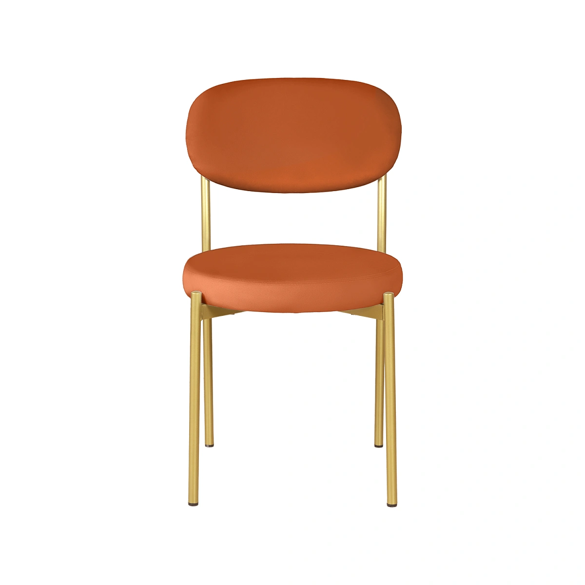 Стул Мейсон, комплект (2 шт), велюр Frost fox / опоры золото фото