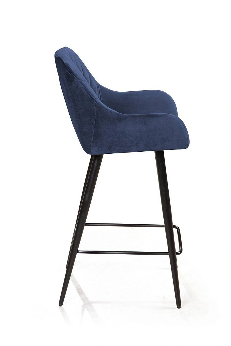 Стул полубарный Robert, бархат синий 29 изображение Стул полубарный Robert, бархат синий 29 фото