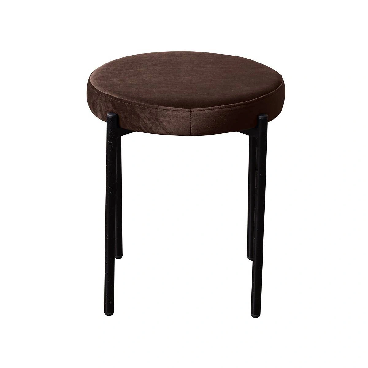 Табурет мягкий Mason, бархат коричневый 12 фото