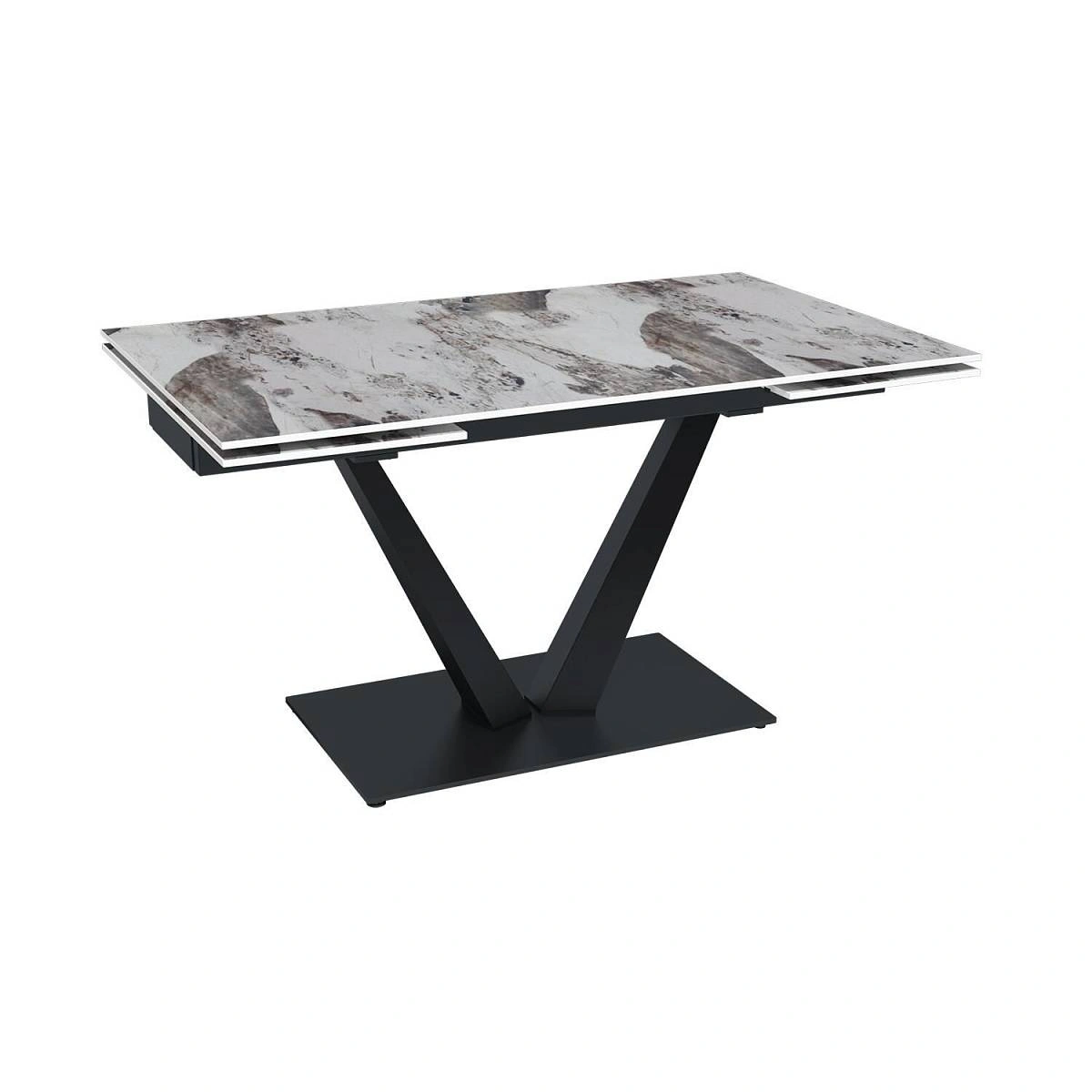 Стол раскладной Malibu (140+40+40), керамика глянцевая Pandora изображение Стол раскладной Malibu (140+40+40), керамика глянцевая Pandora фото