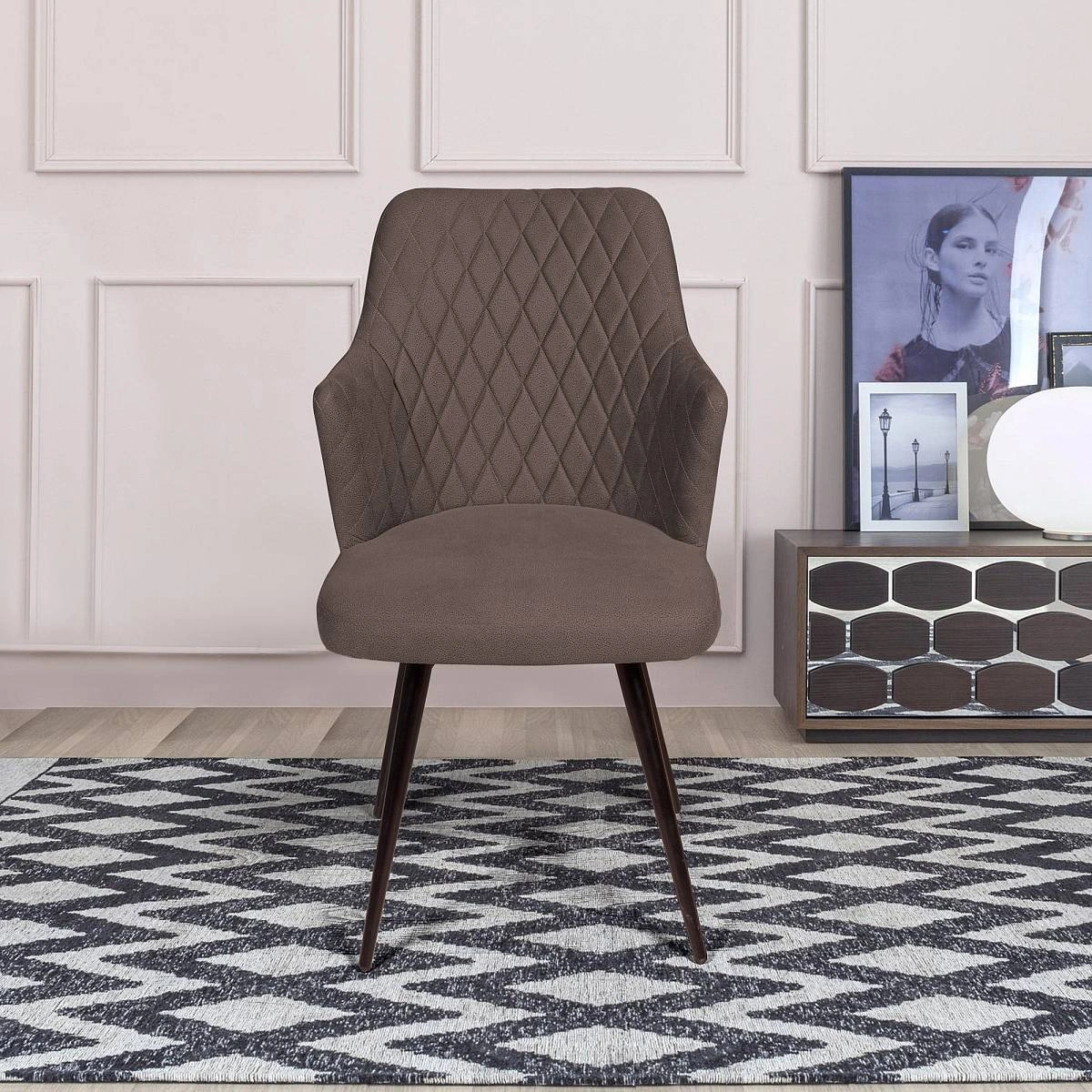 Стул поворотный на 90 градусов, функция возврата, антишум Hunt ромб, бархат антрацит 14 / чёрный конус изображение Стул поворотный на 90 градусов, функция возврата, антишум Hunt ромб, бархат антрацит 14 / чёрный конус фото