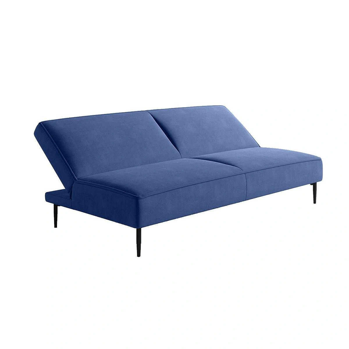 Este диван-кровать трехместный, прямой, без подлокотников, велюр синий Velutto 26 изображение Este диван-кровать трехместный, прямой, без подлокотников, велюр синий Velutto 26 фото