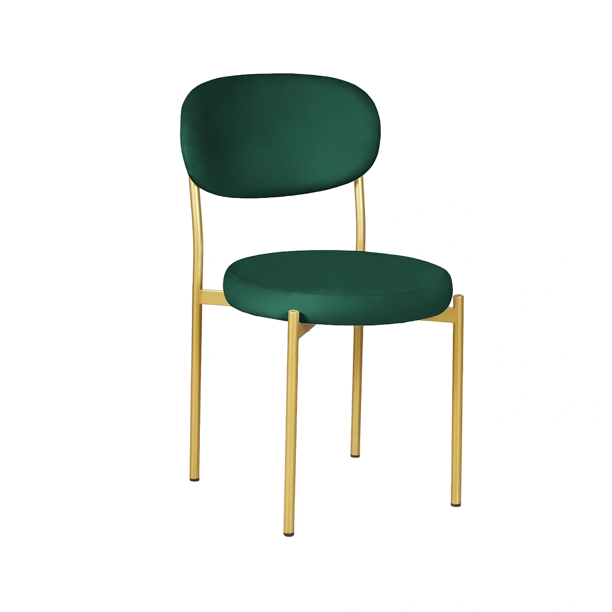 Стул Мейсон, комплект (4 шт), бархат зеленый 19 / опоры золото фото