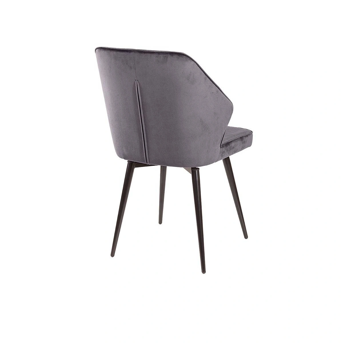 Стул Berg поворотный 360 градусов, комплект (2 шт), бархат серый 27/ черный конус фото