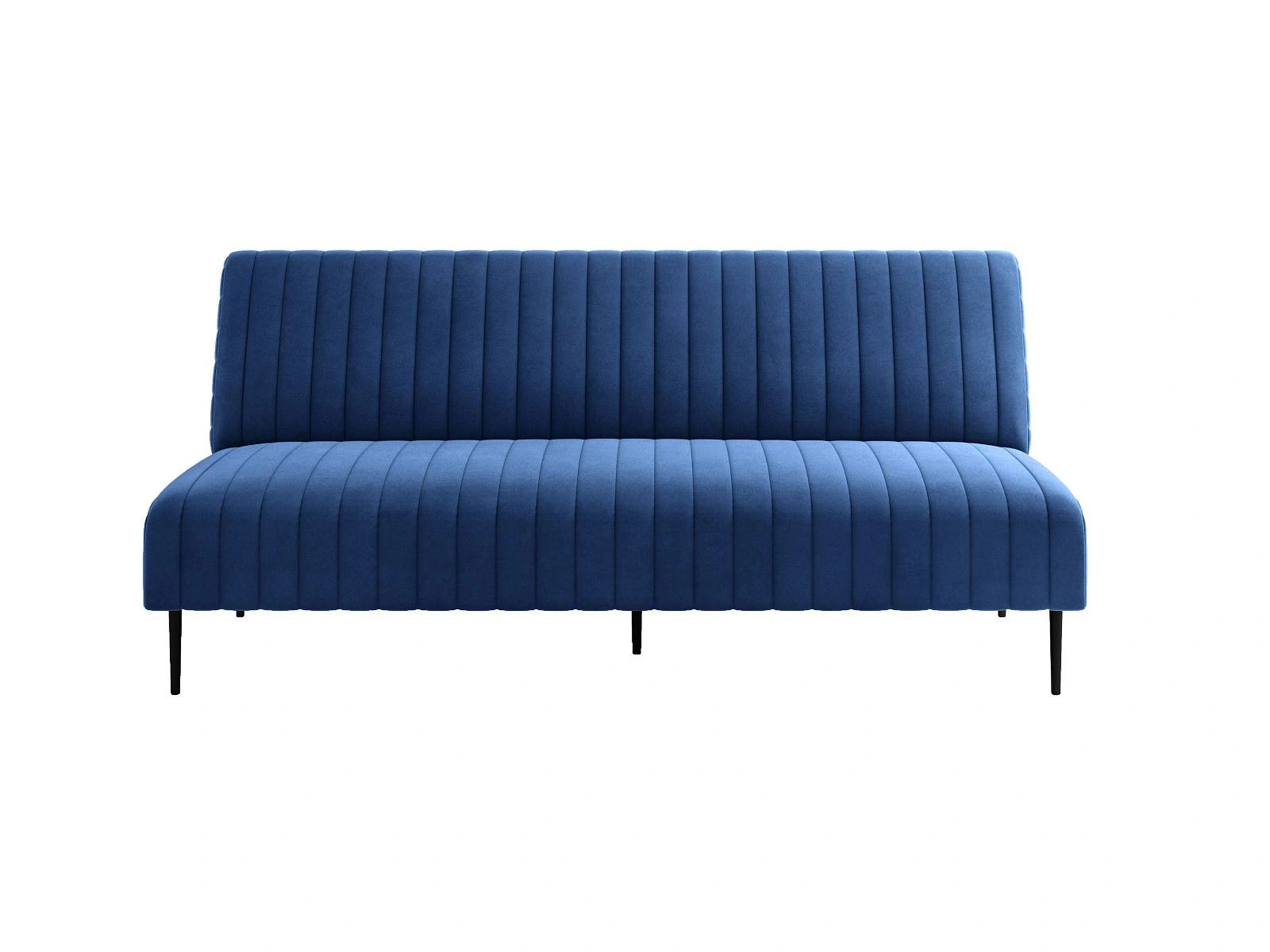 Baccara диван-кровать трехместный прямой без подлокотников, бархат синий 29 фото