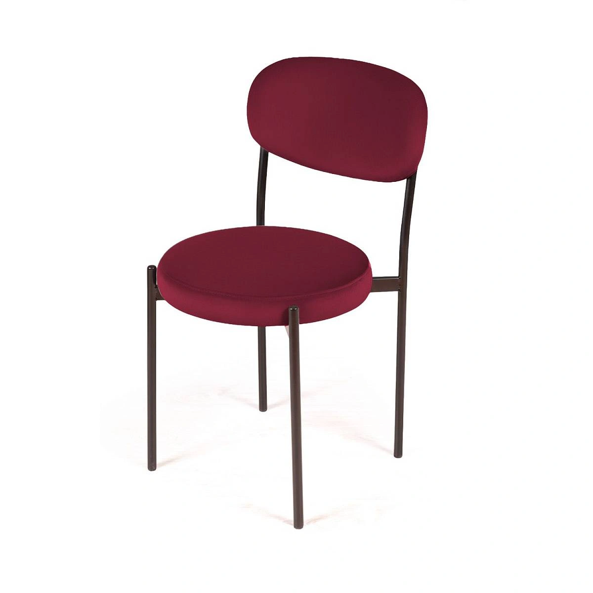 Стул Mason, комплект (2 шт), бархат винно-красный 16 / опоры черные фото