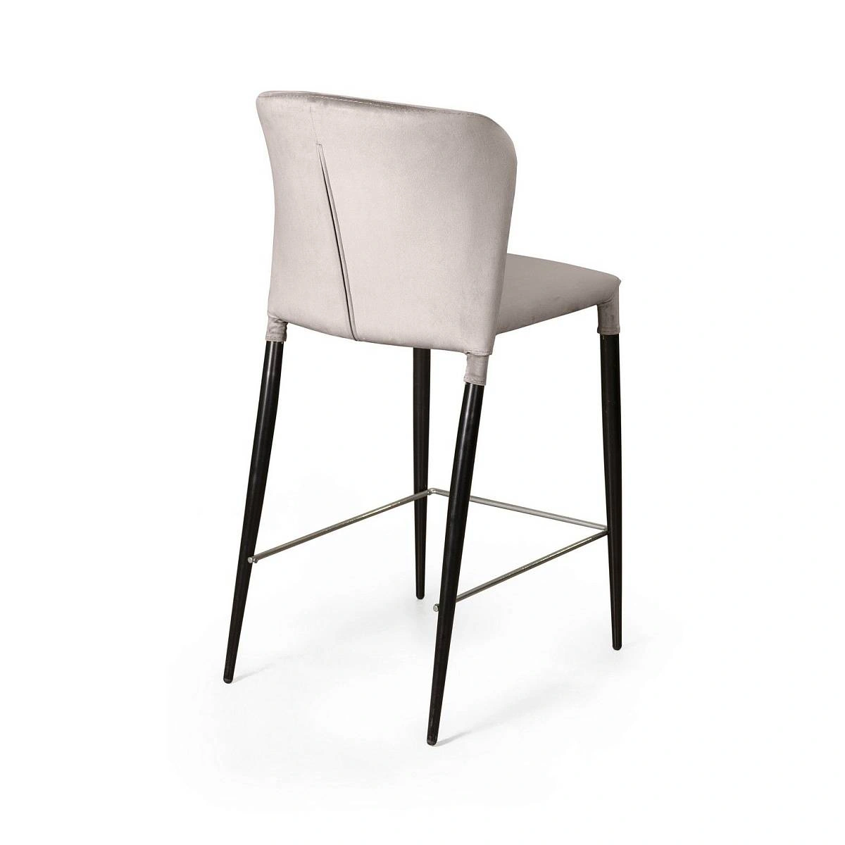 Стул полубарный Albert, бархат пепельно-бежевый 25 /опора конус фото