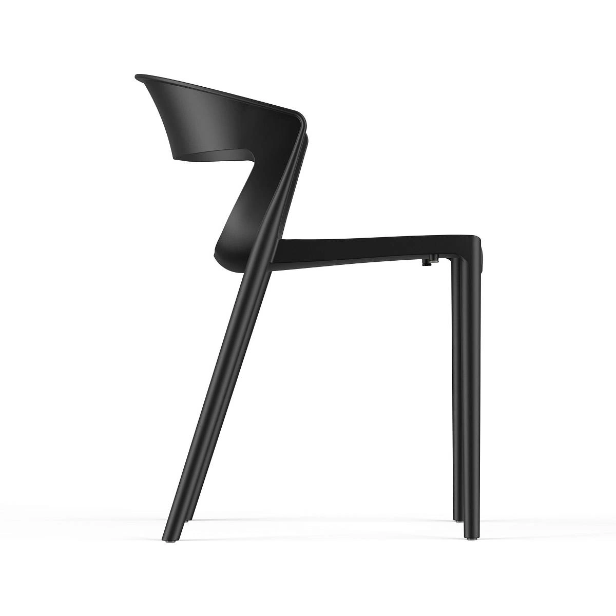 Стул LEXA, (комплект 4 шт), пластик черный изображение Стул LEXA, (комплект 4 шт), пластик черный фото