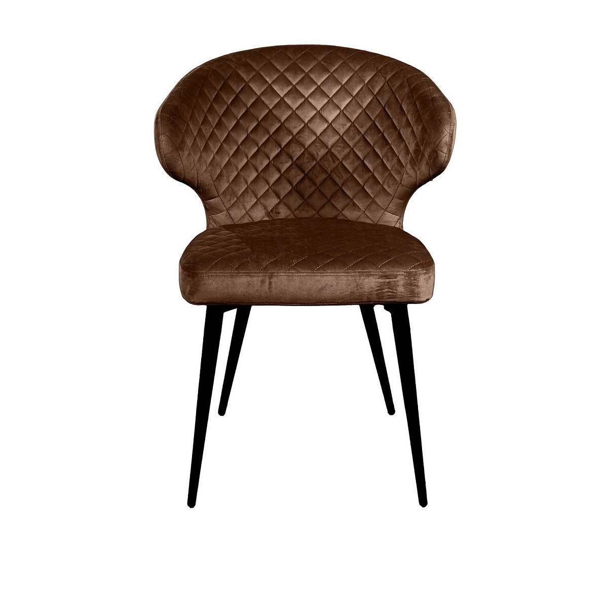 Стул Richard ромб, бархат коричневый 12 фото