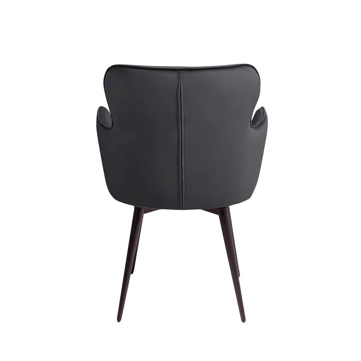 Стул c подлокотниками King, поворотный на 360 градусов, бархат серый 27 фото