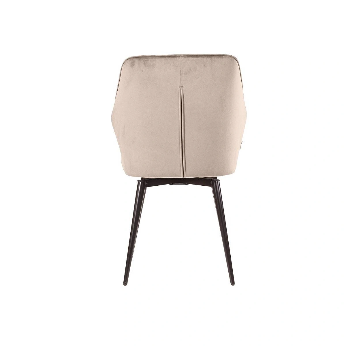 Стул Berg поворотный 360 градусов, комплект (2 шт), бархат пепельно-бежевый 25/ черный конус изображение Стул Berg поворотный 360 градусов, комплект (2 шт), бархат пепельно-бежевый 25/ черный конус фото