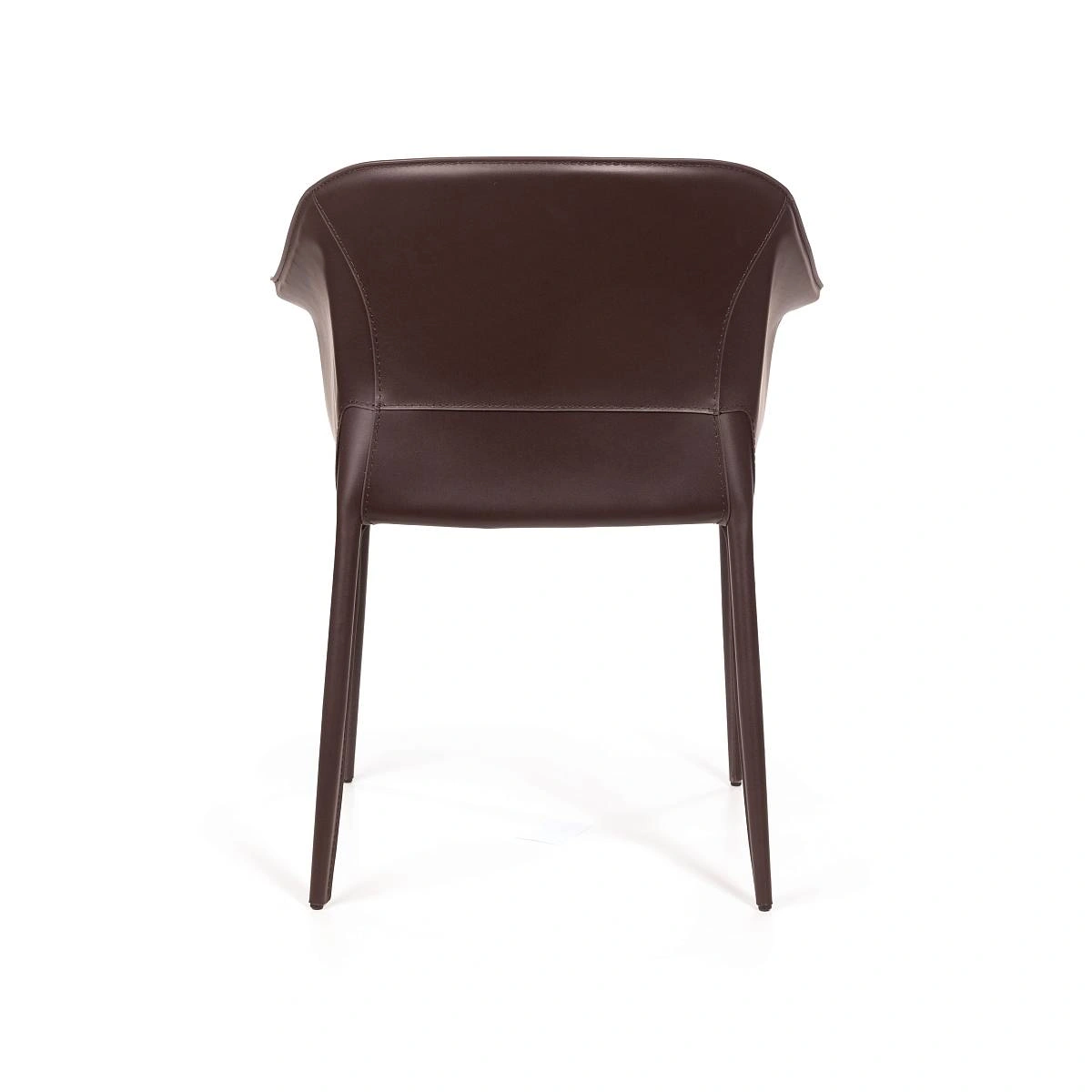 Стул  с подлокотниками GIO, кожа коричневый фото