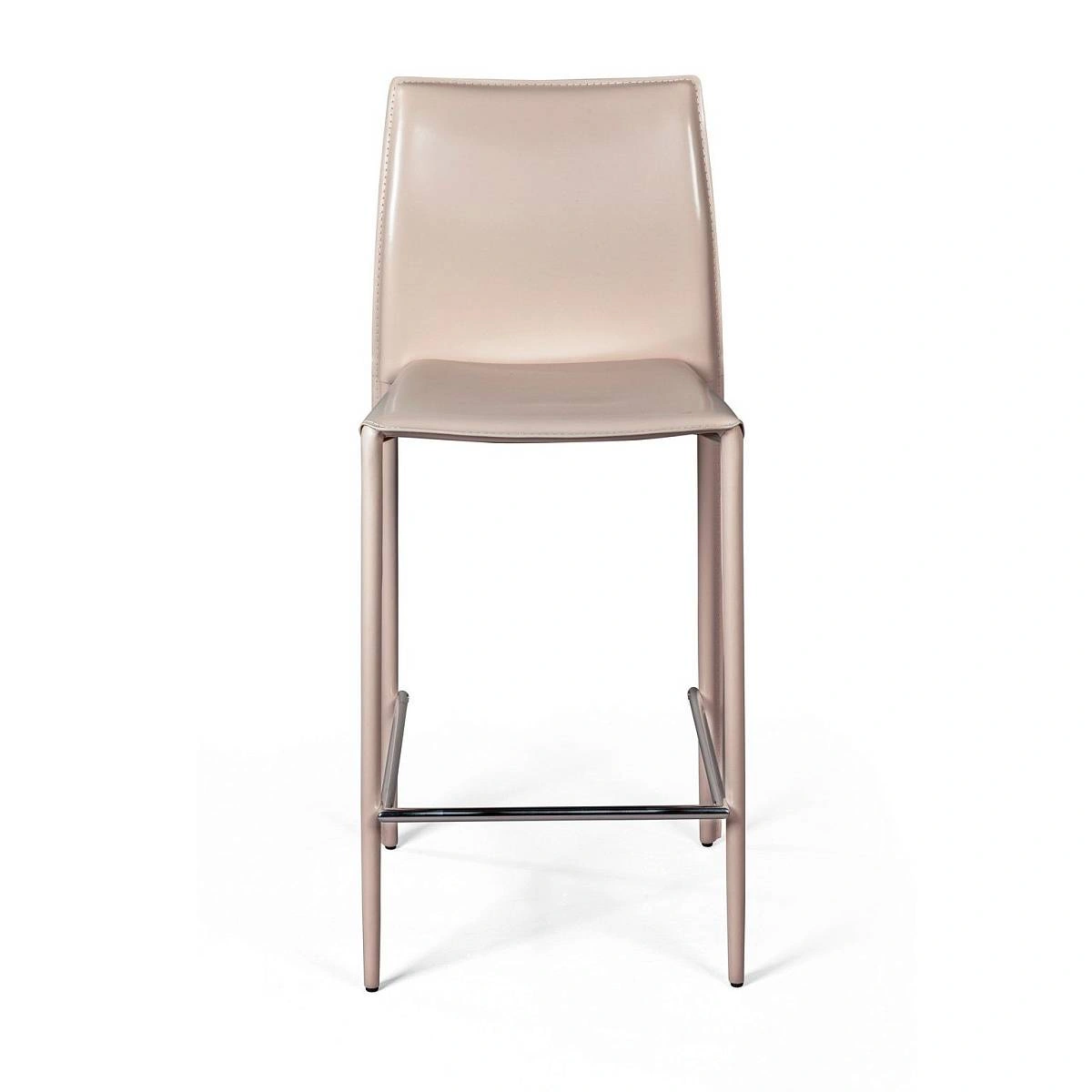 Стул полубарный Рольф, кожа капучино фото