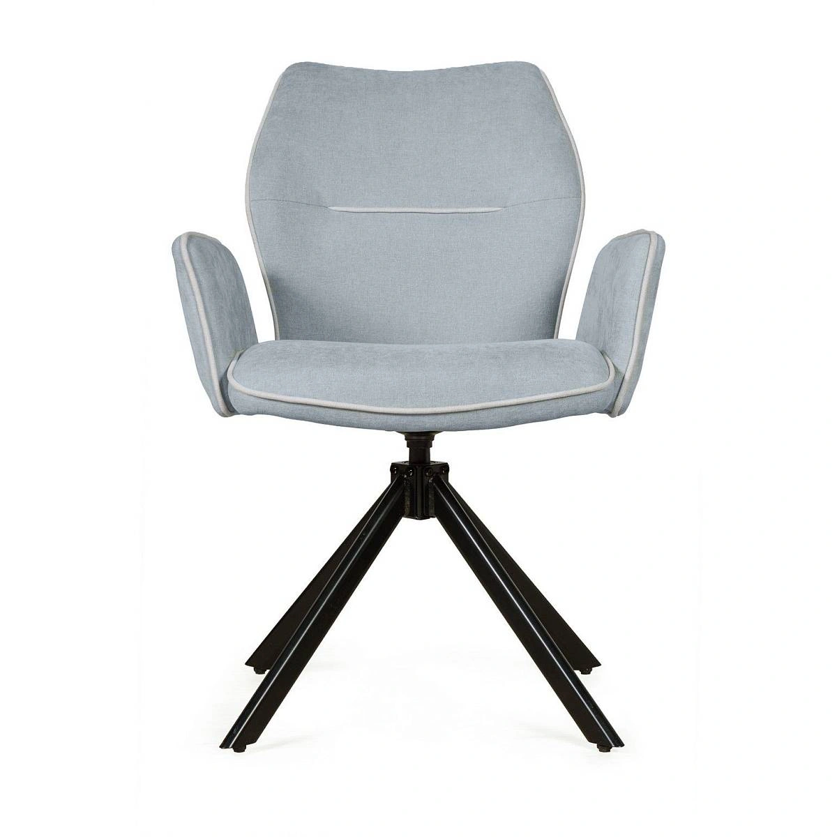 Стул с подлокотниками Элвис поворотный 360 PRO, комплект (2шт), шенилл Puffy sky / опора эллипс фото