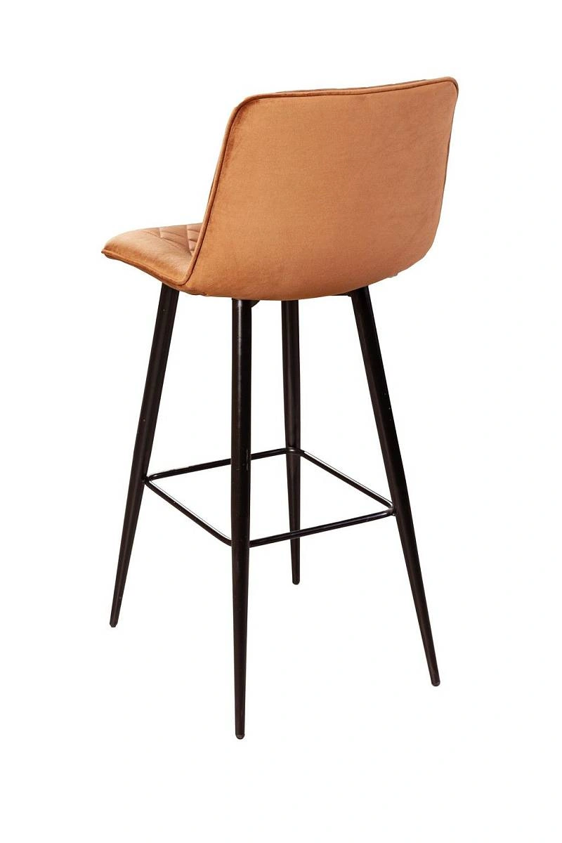 Стул барный Paul, комплект (2 шт), бархат коричневый 11 изображение Стул барный Paul, комплект (2 шт), бархат коричневый 11 фото