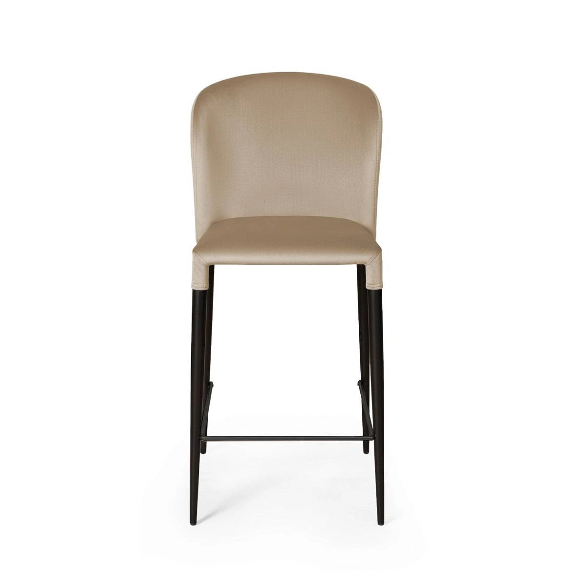 Стул полубарный Albert, бархат бежевый 5/опора конус фото