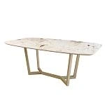 Стол овальный BENZ 200, керамика глянцевая, белая