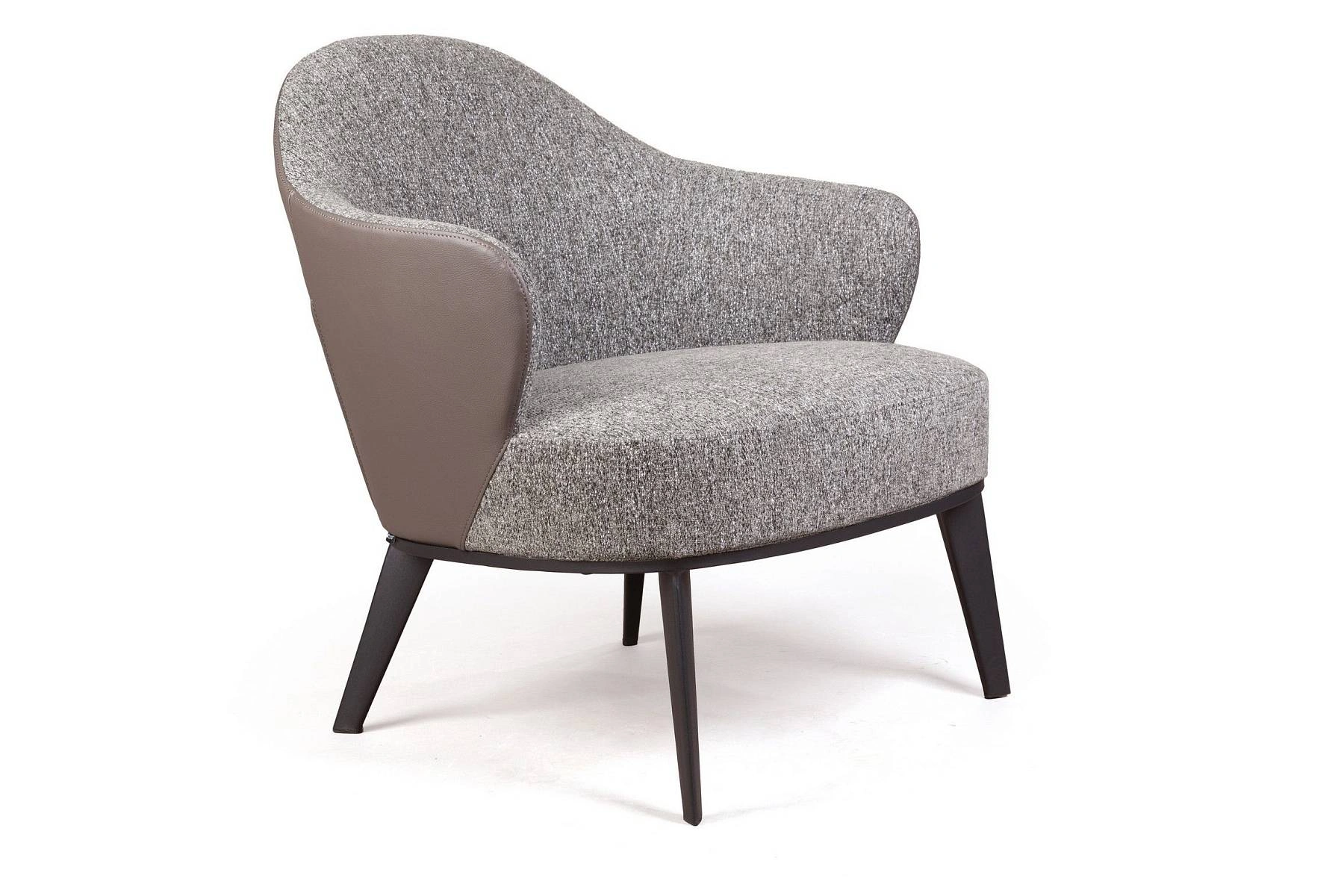 Лаунж кресло Leslie рогожка комби серый изображение Лаунж кресло Leslie рогожка комби серый фото